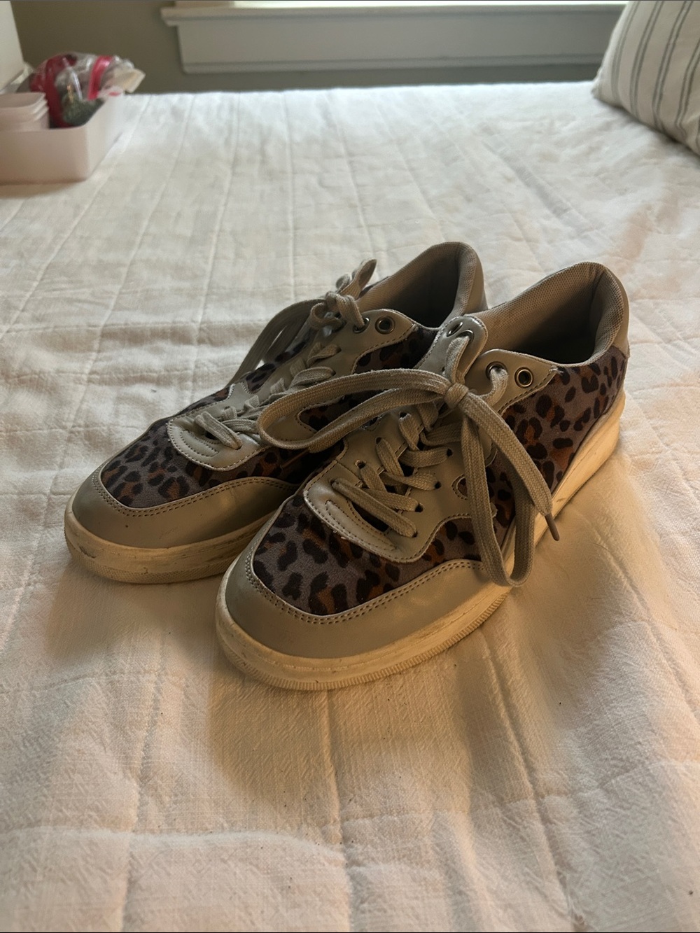 Coconuts by Matisse Leopard Print Brown and Tan Sneakers